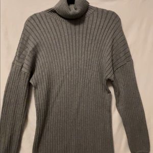 F21 grey turtleneck long sleeve mini dress